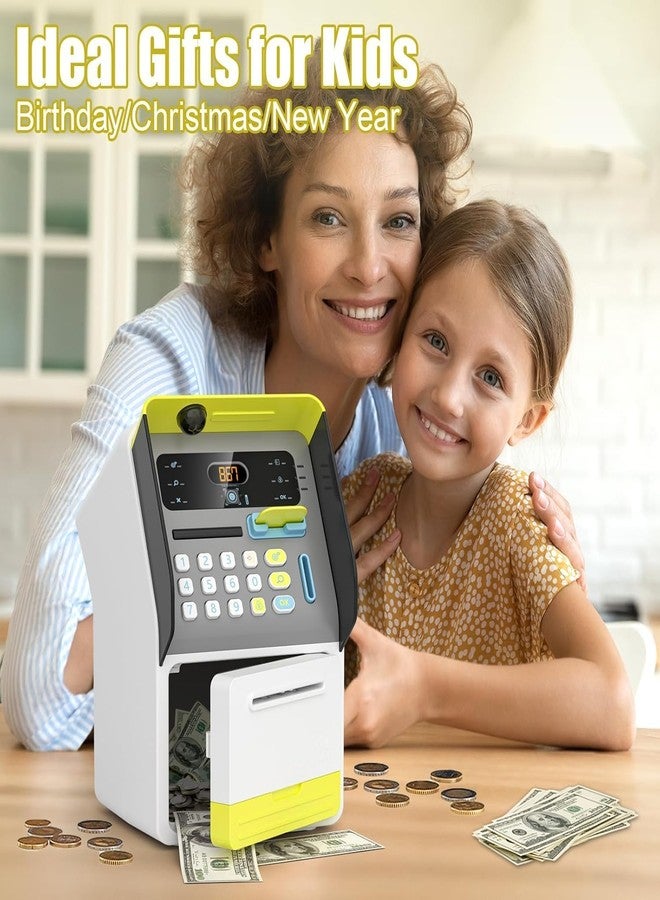 MALLEXO Stylish & Trendy ATM Piggy Bank for Kids 3+ |Face Recognition Money Bank Toy with Light | Sound Card Slot Gullak Password Lock Coin Saving Box for Boys and Girls Birthday Gifts for Children - Image 4